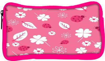

Snoogg Eco Friendly Canvas White Flower Designer Student Pen Pencil Case Coin Purse Pouch Cosmetic Makeup Bag (PINK) Pouch(Multicolor)
