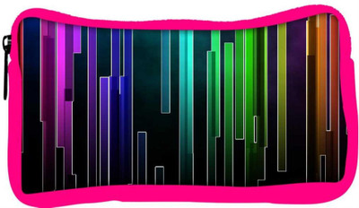 

Snoogg Eco Friendly Canvas Multicolor Rays Designer Student Pen Pencil Case Coin Purse Pouch Cosmetic Makeup Bag (PINK) Pouch(Multicolor)