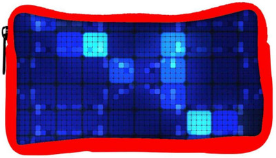 

Snoogg Eco Friendly Canvas Blue Blocks Designer Student Pen Pencil Case Coin Purse Pouch Cosmetic Makeup Bag (RED) Pouch(Multicolor)