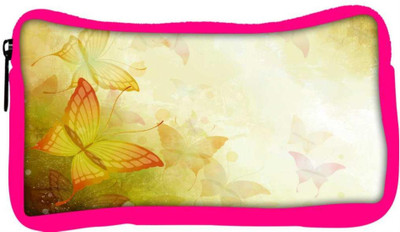 

Snoogg Eco Friendly Canvas Colorful Butterflies Designer Student Pen Pencil Case Coin Purse Pouch Cosmetic Makeup Bag (PINK) Pouch(Multicolor)