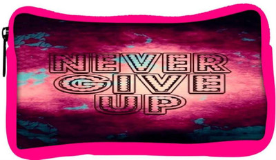 

Snoogg Eco Friendly Canvas Never Give Up Student Pen Pencil Case Coin Purse Pouch Cosmetic Makeup Bag (PINK) Pouch(Multicolor)