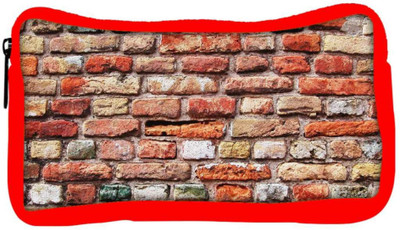 

Snoogg Eco Friendly Canvas Colorful Brick Wall Designer Student Pen Pencil Case Coin Purse Pouch Cosmetic Makeup Bag (RED) Pouch(Multicolor)