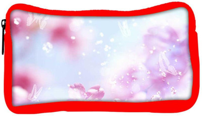 

Snoogg Eco Friendly Canvas Sparkling Butterflies Designer Student Pen Pencil Case Coin Purse Pouch Cosmetic Makeup Bag (RED) Pouch(Multicolor)