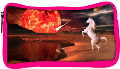 

Snoogg Eco Friendly Canvas White Horse Designer Student Pen Pencil Case Coin Purse Pouch Cosmetic Makeup Bag (PINK) Pouch(Multicolor)