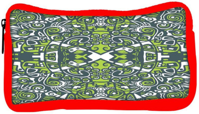

Snoogg Eco Friendly Canvas Abstract Green Pattern Designer Student Pen Pencil Case Coin Purse Pouch Cosmetic Makeup Bag (RED) Pouch(Multicolor)
