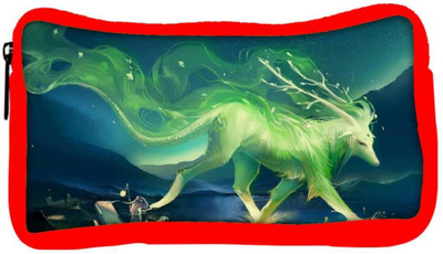 

Snoogg Eco Friendly Canvas Mysterious Deer Designer Student Pen Pencil Case Coin Purse Pouch Cosmetic Makeup Bag (RED) Pouch(Multicolor)