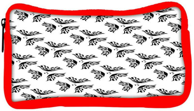 

Snoogg Eco Friendly Canvas Black Absttract White Designer Student Pen Pencil Case Coin Purse Pouch Cosmetic Makeup Bag (RED) Pouch(Multicolor)
