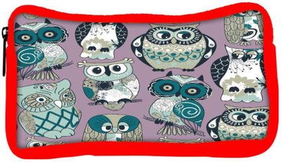 

Snoogg Eco Friendly Canvas Dull Owl Designer Student Pen Pencil Case Coin Purse Pouch Cosmetic Makeup Bag (RED) Pouch(Multicolor)
