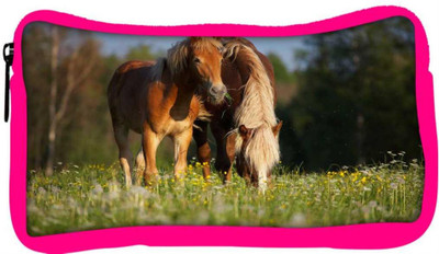 

Snoogg Eco Friendly Canvas Pair Of Horses Designer Student Pen Pencil Case Coin Purse Pouch Cosmetic Makeup Bag (PINK) Pouch(Multicolor)