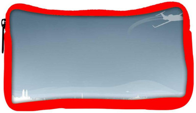 

Snoogg Eco Friendly Canvas Flying Plane Designer Student Pen Pencil Case Coin Purse Pouch Cosmetic Makeup Bag (RED) Pouch(Multicolor)