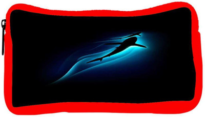 

Snoogg Eco Friendly Canvas Abstract Shark Designer Student Pen Pencil Case Coin Purse Pouch Cosmetic Makeup Bag (RED) Pouch(Multicolor)