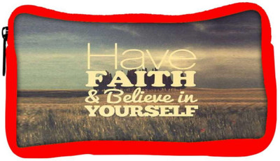 

Snoogg Eco Friendly Canvas Believe In Yourself Student Pen Pencil Case Coin Purse Pouch Cosmetic Makeup Bag (RED) Pouch(Multicolor)