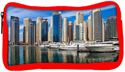 

Snoogg Eco Friendly Canvas Colorful Buildings Designer Student Pen Pencil Case Coin Purse Pouch Cosmetic Makeup Bag (RED) Pouch(Multicolor)