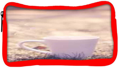 

Snoogg Eco Friendly Canvas White Mug Designer Student Pen Pencil Case Coin Purse Pouch Cosmetic Makeup Bag (RED) Pouch(Multicolor)