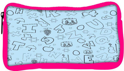 

Snoogg Eco Friendly Canvas Black Alphabets Designer Student Pen Pencil Case Coin Purse Pouch Cosmetic Makeup Bag (PINK) Pouch(Multicolor)