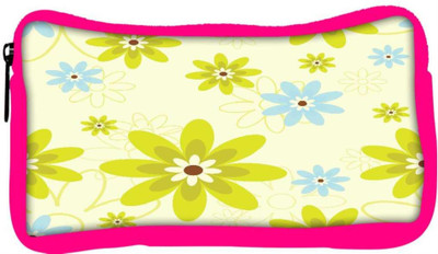 

Snoogg Eco Friendly Canvas Green Flowers Designer Student Pen Pencil Case Coin Purse Pouch Cosmetic Makeup Bag (PINK) Pouch(Multicolor)