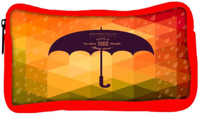 

Snoogg Eco Friendly Canvas Retro Umbrella Symbol On Hipster Background Made Of Triangles Retro Backgro Student Pen Pencil Case Coin Purse Pouch Cosmetic Makeup Bag (RED) Pouch(Multicolor)