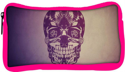 

Snoogg Eco Friendly Canvas Skull With Diamond Eyes Designer Student Pen Pencil Case Coin Purse Pouch Cosmetic Makeup Bag (PINK) Pouch(Multicolor)