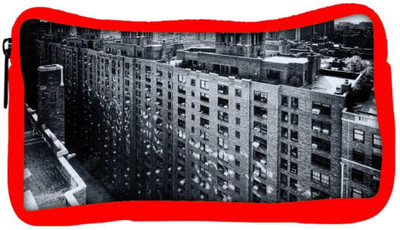 

Snoogg Eco Friendly Canvas Manhattan New York City Designer Student Pen Pencil Case Coin Purse Pouch Cosmetic Makeup Bag (RED) Pouch(Multicolor)