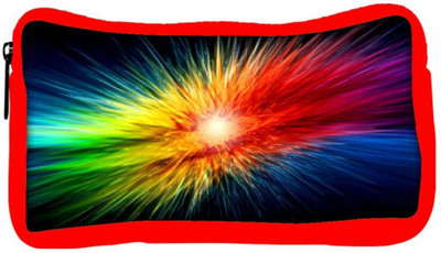 

Snoogg Eco Friendly Canvas Supernova Rainbow Explosion Designer Student Pen Pencil Case Coin Purse Pouch Cosmetic Makeup Bag (RED) Pouch(Multicolor)