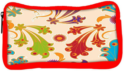 

Snoogg Eco Friendly Canvas Colorful Leaves Designer Student Pen Pencil Case Coin Purse Pouch Cosmetic Makeup Bag (RED) Pouch(Multicolor)