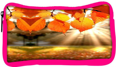 

Snoogg Eco Friendly Canvas Autumn Leaves Student Pen Pencil Case Coin Purse Pouch Cosmetic Makeup Bag (PINK) Pouch(Multicolor)