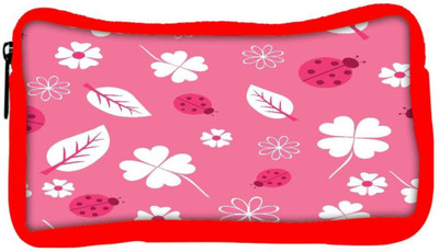 

Snoogg Eco Friendly Canvas White Flower Designer Student Pen Pencil Case Coin Purse Pouch Cosmetic Makeup Bag (RED) Pouch(Multicolor)