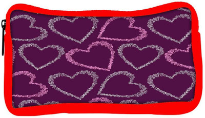 

Snoogg Eco Friendly Canvas Multiple Hearts Pink Pattern Designer Student Pen Pencil Case Coin Purse Pouch Cosmetic Makeup Bag (RED) Pouch(Multicolor)