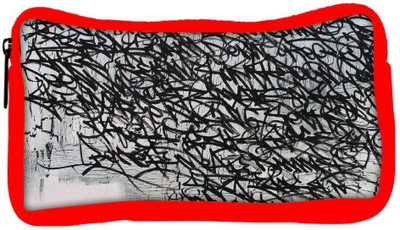 

Snoogg Eco Friendly Canvas Graffiti Incase Designer Student Pen Pencil Case Coin Purse Pouch Cosmetic Makeup Bag (RED) Pouch(Multicolor)