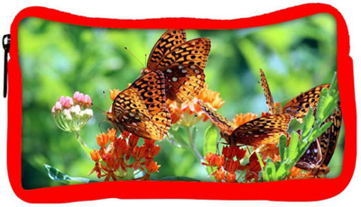 

Snoogg Eco Friendly Canvas Abstract Multiple Butterflies Designer Student Pen Pencil Case Coin Purse Pouch Cosmetic Makeup Bag (RED) Pouch(Multicolor)