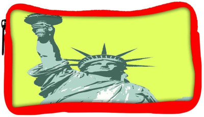 

Snoogg Eco Friendly Canvas Statue Of Liberty Student Pen Pencil Case Coin Purse Pouch Cosmetic Makeup Bag (RED) Pouch(Multicolor)