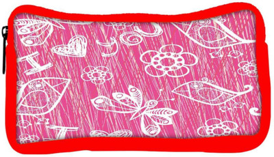 

Snoogg Eco Friendly Canvas I Love You Pink Pattern Designer Student Pen Pencil Case Coin Purse Pouch Cosmetic Makeup Bag (RED) Pouch(Multicolor)