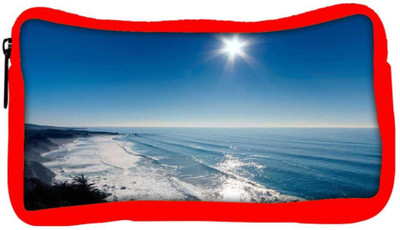 

Snoogg Eco Friendly Canvas Sun View In The Beach View Designer Student Pen Pencil Case Coin Purse Pouch Cosmetic Makeup Bag (RED) Pouch(Multicolor)