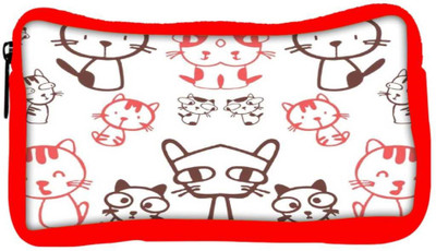 

Snoogg Eco Friendly Canvas Kitties Cute Student Pen Pencil Case Coin Purse Pouch Cosmetic Makeup Bag (RED) Pouch(Multicolor)