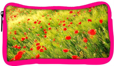 

Snoogg Eco Friendly Canvas Small Red Flowers Designer Student Pen Pencil Case Coin Purse Pouch Cosmetic Makeup Bag (PINK) Pouch(Multicolor)