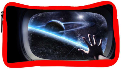 

Snoogg Eco Friendly Canvas Onto The Space Designer Student Pen Pencil Case Coin Purse Pouch Cosmetic Makeup Bag (RED) Pouch(Multicolor)