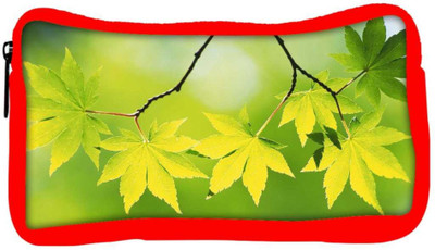 

Snoogg Eco Friendly Canvas Neem Leaves Designer Student Pen Pencil Case Coin Purse Pouch Cosmetic Makeup Bag (RED) Pouch(Multicolor)