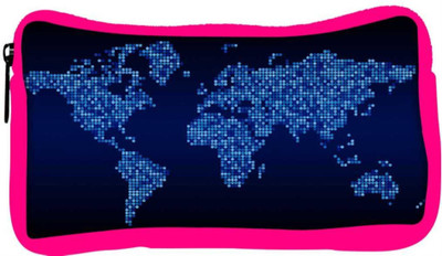 

Snoogg Eco Friendly Canvas Light Blue Map Designer Student Pen Pencil Case Coin Purse Pouch Cosmetic Makeup Bag (PINK) Pouch(Multicolor)