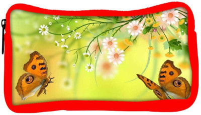 

Snoogg Eco Friendly Canvas Butterfly Around The Summer 2601 Student Pen Pencil Case Coin Purse Pouch Cosmetic Makeup Bag (RED) Pouch(Multicolor)