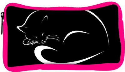 

Snoogg Eco Friendly Canvas Sleeping Cat Minimalistic Designer Student Pen Pencil Case Coin Purse Pouch Cosmetic Makeup Bag (PINK) Pouch(Multicolor)