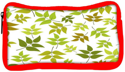 

Snoogg Eco Friendly Canvas Abstract Leaves White Pattern Designer Student Pen Pencil Case Coin Purse Pouch Cosmetic Makeup Bag (RED) Pouch(Multicolor)