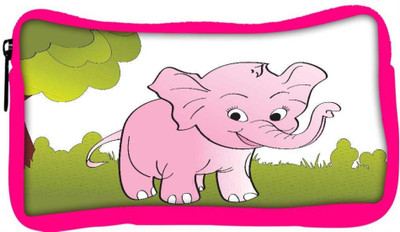 

Snoogg Eco Friendly Canvas Cute Big Elephant Background Student Pen Pencil Case Coin Purse Pouch Cosmetic Makeup Bag (PINK) Pouch(Multicolor)