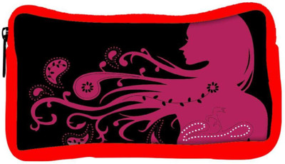 

Snoogg Eco Friendly Canvas Floral Girl Designer Student Pen Pencil Case Coin Purse Pouch Cosmetic Makeup Bag (RED) Pouch(Multicolor)