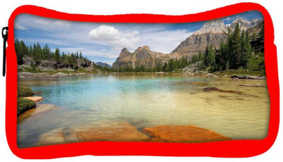 

Snoogg Eco Friendly Canvas Lake Water Designer Student Pen Pencil Case Coin Purse Pouch Cosmetic Makeup Bag (RED) Pouch(Multicolor)