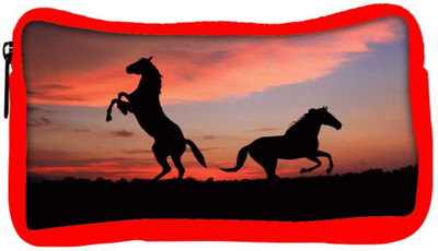 

Snoogg Eco Friendly Canvas Standing Horse Designer Student Pen Pencil Case Coin Purse Pouch Cosmetic Makeup Bag (RED) Pouch(Multicolor)