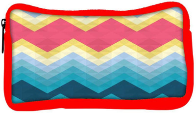 

Snoogg Eco Friendly Canvas Awesome Colour Chevron Student Pen Pencil Case Coin Purse Pouch Cosmetic Makeup Bag (RED) Pouch(Multicolor)