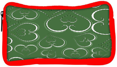 

Snoogg Eco Friendly Canvas White Hearts In Green Designer Student Pen Pencil Case Coin Purse Pouch Cosmetic Makeup Bag (RED) Pouch(Multicolor)