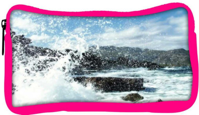 

Snoogg Eco Friendly Canvas Water Waves Hitting The Shore Designer Student Pen Pencil Case Coin Purse Pouch Cosmetic Makeup Bag (PINK) Pouch(Multicolor)