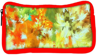 

Snoogg Eco Friendly Canvas Abstract Paint Student Pen Pencil Case Coin Purse Pouch Cosmetic Makeup Bag (RED) Pouch(Multicolor)
