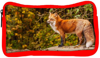 

Snoogg Eco Friendly Canvas Fox Designer Student Pen Pencil Case Coin Purse Pouch Cosmetic Makeup Bag (RED) Pouch(Multicolor)